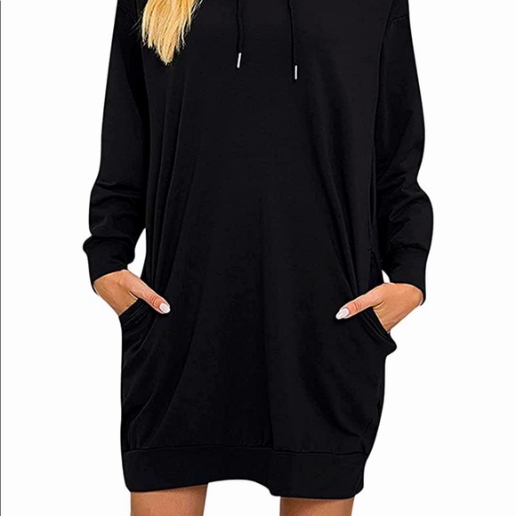 Old Navy Sweatshirt Dress XS Black - Picture 2 of 9